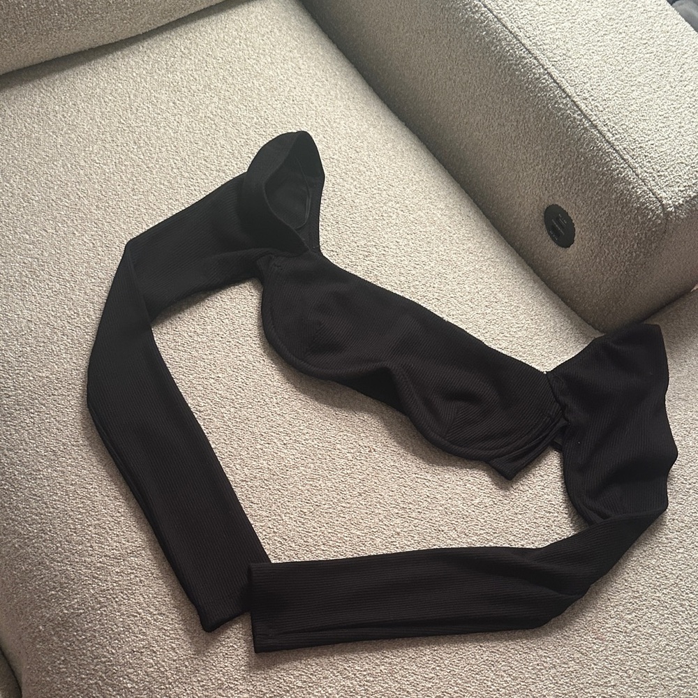 Princess Polly Black Crop Top